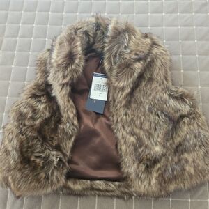 Ralph Lauren Kids Faux Fur Vest in Brown